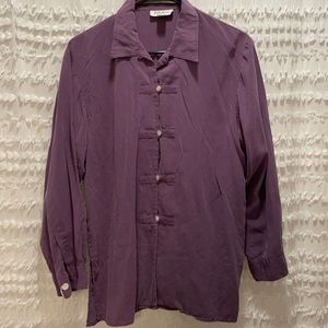 Richini Plum Silk Button Down